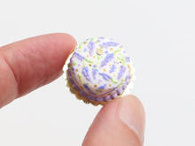 Load image into Gallery viewer, Miniature Summer Lavender Cake for Dollhouse - Miniature Food