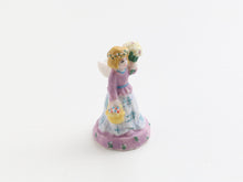Load image into Gallery viewer, Vintage porcelain miniature figurine in lilac - OOAK - dollhouse decoration