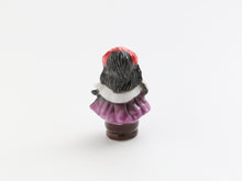 Load image into Gallery viewer, Vintage miniature bust of a lady in a purple dress - OOAK - dollhouse decoration in 12th scale