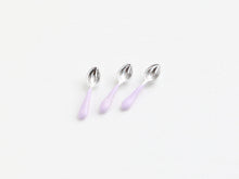 Load image into Gallery viewer, Set of Three Lilac Dessert Spoons - Dollhouse Miniature