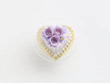 Load image into Gallery viewer, Lilac Roses Heartshaped Cake - Miniature Dollhouse Food