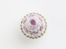 Load image into Gallery viewer, Lilac and white three tiered celebration cake - OOAK - handmade miniature food