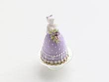 Load image into Gallery viewer, Miniature Marquise dress cake - &quot;Gabrielle&quot; - handmade miniature food