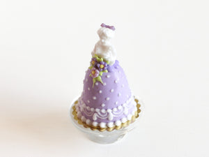 Miniature Marquise dress cake - "Gabrielle" - handmade miniature food