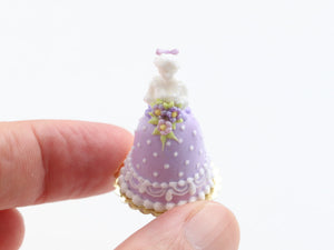 Miniature Marquise dress cake - "Gabrielle" - handmade miniature food