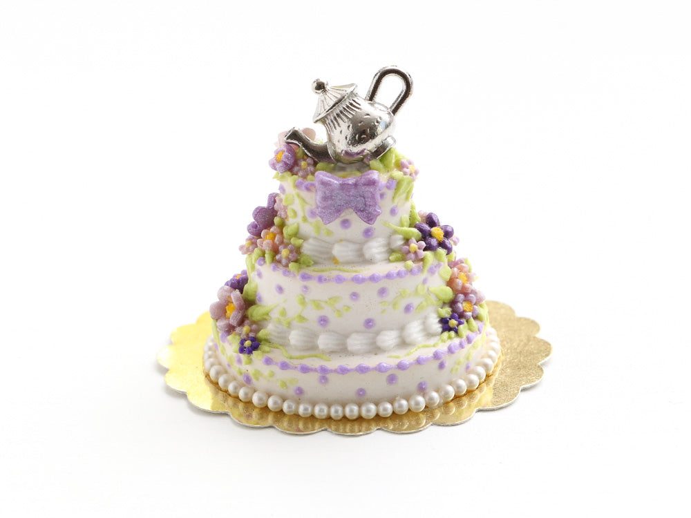 Three tiered blossom cascade cake - OOAK - handmade miniature food