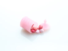 Load image into Gallery viewer, Spilt Jar of Pink Macarons - Handmade Miniature Dollhouse Food