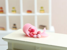 Load image into Gallery viewer, Spilt Jar of Pink Macarons - Handmade Miniature Dollhouse Food