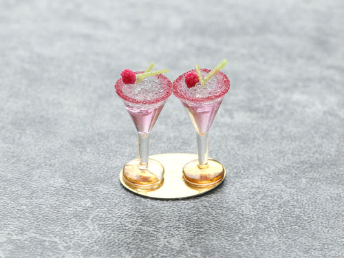 Pink Martini - Summer Drinks - Handmade Miniature Dollhouse Food