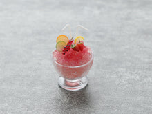 Load image into Gallery viewer, Large Red Fruit Slusy / Granité for Two - Summer Drinks - Handmade Miniature Dollhouse Food