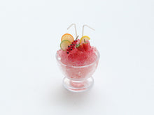 Load image into Gallery viewer, Large Red Fruit Slusy / Granité for Two - Summer Drinks - Handmade Miniature Dollhouse Food