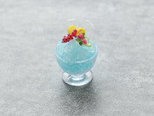 Load image into Gallery viewer, Large Blue Raspberry Slusy / Granité for Two - Summer Drinks - Handmade Miniature Dollhouse Food (Copy)