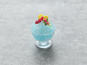 Large Blue Raspberry Slusy / Granité for Two - Summer Drinks - Handmade Miniature Dollhouse Food (Copy)