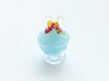 Load image into Gallery viewer, Large Blue Raspberry Slusy / Granité for Two - Summer Drinks - Handmade Miniature Dollhouse Food (Copy)