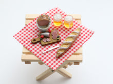 Load image into Gallery viewer, French Picnic or Aperitif Set (A) with Beer - Summer Drinks - Handmade Miniature Dollhouse Food