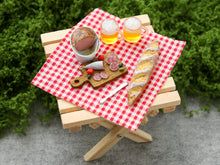 Load image into Gallery viewer, French Picnic or Aperitif Set (A) with Beer - Summer Drinks - Handmade Miniature Dollhouse Food