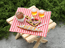 Load image into Gallery viewer, French Picnic or Aperitif Set (B) with Beer - Summer Drinks - Handmade Miniature Dollhouse Food