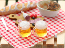 Load image into Gallery viewer, French Picnic or Aperitif Set (B) with Beer - Summer Drinks - Handmade Miniature Dollhouse Food