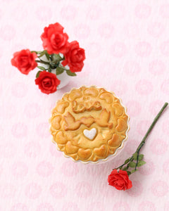 Miniature Valentine’s Love Birds Pie – Dollhouse 1:12 Scale Handmade Food