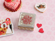 Load image into Gallery viewer, Shortbread Biscuit Tin Gift for Valentine&#39;s Day - Eiffel Tower - Handmade Miniature Food for Dollhouses