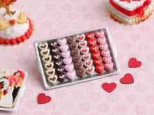 Load image into Gallery viewer, Tray of Heart-shaped Valentine Chocolates and Candy - Handmade Miniature Food