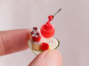 Romantic Valentine's Day Dessert - Frozen Moment - Handmade Miniature Food