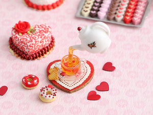Romantic Valentine's Day Teatime - Frozen Moment - Handmade Miniature Food