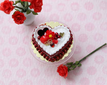 Load image into Gallery viewer, Miniature Valentine’s Day Heart-shaped LOVE Cake – Dollhouse 1:12 Scale Handmade Food