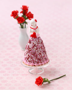 Valentine's Marquise Cake "Ophélie" – Dollhouse 1:12 Scale Handmade Miniature