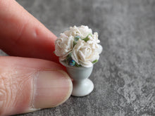 Load image into Gallery viewer, Frost Covered White Roses - Winter Wonderland Collection - Handmade 12th Scale Dollhouse Miniature