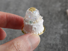 Load image into Gallery viewer, Snow Globe Cake - OOAK - Winter Wonderland Collection - Handmade 12th Scale Dollhouse Miniature