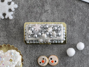 Silver Cake - Winter Wonderland Collection - OOAK - Handmade 12th Scale Dollhouse Miniature