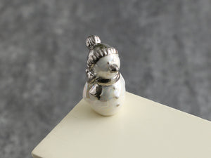 Porcelain Snowman Decoration - Winter Wonderland Collection - 12th Scale Dollhouse Miniature