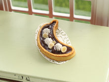 Load image into Gallery viewer, Chocolate and Banana Tart - Handmade Miniature Food in 12th Scale