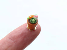 Load image into Gallery viewer, Flower Pot Garden Cupcake with Marzipan Vegetable Decoration - Cabbage, Carrot, Turnip - 12th Handmade Miniature Food