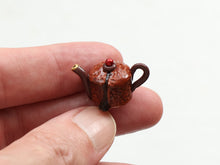 Load image into Gallery viewer, Novelty Miniature Chocolate Lava Cake (Fondant au Chocolat) Teapot - 12th Scale Dollhouse Decoration