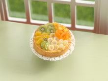 Load image into Gallery viewer, Tarte aux Fruits : French Fruit Tart  - Handmade Miniature Food in 12th Scale for Dollhouses