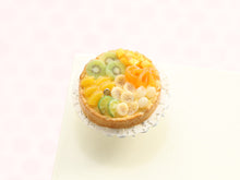 Load image into Gallery viewer, Tarte aux Fruits : French Fruit Tart  - Handmade Miniature Food in 12th Scale for Dollhouses