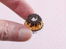 Load image into Gallery viewer, 1:12 Scale Chocolate Kouglof on Stand - Handmade Miniature Dollhouse Food