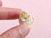 Load image into Gallery viewer, Floral Easter cake - Handmade miniature dollhouse food in 12th scale.