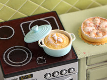 Load image into Gallery viewer, Easter Rabbit Pain Cocotte (Cocotte Bread) in Oven Dish - OOAK - Miniature Food in 12th Scale for Dollhouse