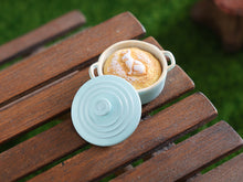 Load image into Gallery viewer, Easter Rabbit Pain Cocotte (Cocotte Bread) in Oven Dish - OOAK - Miniature Food in 12th Scale for Dollhouse