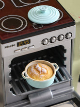 Load image into Gallery viewer, Easter Rabbit Pain Cocotte (Cocotte Bread) in Oven Dish - OOAK - Miniature Food in 12th Scale for Dollhouse