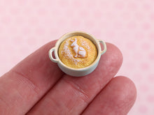 Load image into Gallery viewer, Easter Rabbit Pain Cocotte (Cocotte Bread) in Oven Dish - OOAK - Miniature Food in 12th Scale for Dollhouse