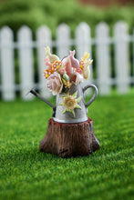 Load image into Gallery viewer, Decorative Watering Can Filled with Candy and Cookie Pops - OOAK - Miniature Food in 12th Scale for Dollhouses