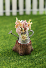 Load image into Gallery viewer, Decorative Watering Can Filled with Candy and Cookie Pops - OOAK - Miniature Food in 12th Scale for Dollhouses