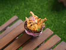 Load image into Gallery viewer, Basket of Easter Bunny Cookies - 1:12 Scale Handmade Dollhouse Miniature