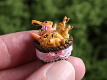 Load image into Gallery viewer, Basket of Easter Bunny Cookies - 1:12 Scale Handmade Dollhouse Miniature