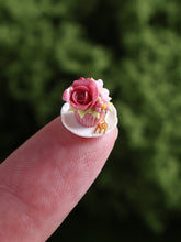 Load image into Gallery viewer, Parisian Spring Tea Set with Flowers, Cupcake, Eiffel Tower - 1:12 Scale Dollhouse Miniature