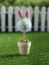 Load image into Gallery viewer, Easter Blossom Bunny Ears Topiary in Flower Pot - OOAK - Dollhouse Miniature